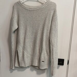 Toms Light Cream Scoop Neck Ribbed Knit Sweater